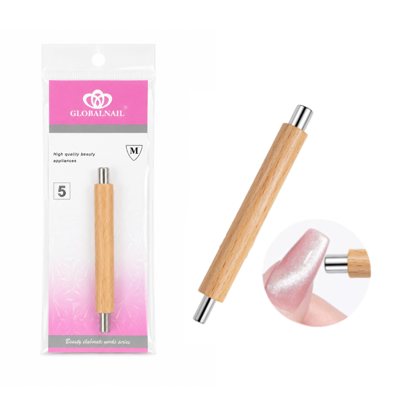 Μαγνητικό Εργαλείο Nail Art Cat Eye με Ξύλινη Λαβή - Cat Eye Nail Art Magnetic Tool with Wooden Handle - sukki.gr