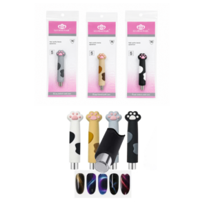 Globalnail Μαγνητικό Στυλό Nail Art Cat Eye με Σχέδιο Πατουσάκι - Cat Eye Nail Art Magnetic Pen Paw Design - sukki.gr
