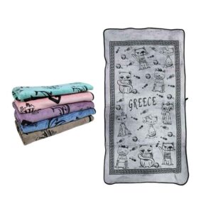 Πετσέτα θαλάσσης Greece Με Γάτες 140x70cm - Beach towel - sukki.gr