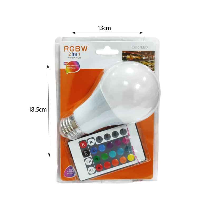 Λάμπα LED RGBW με Τηλεχειριστήριο 2 σε 1 Λευκό & Πολύχρωμο Φως - Image 2