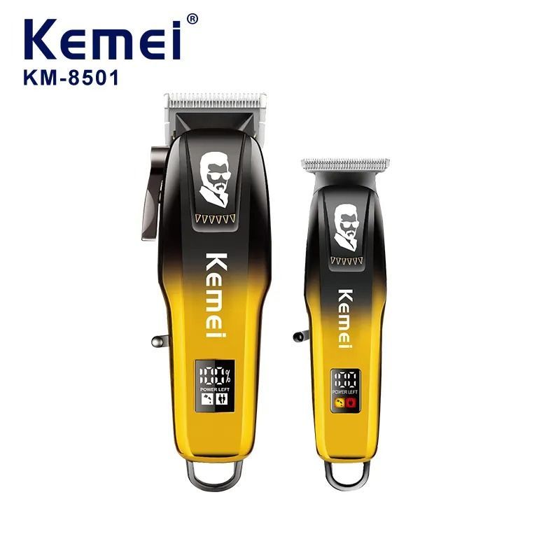 Kemei Σετ Επαγγελματική Επαναφορτιζόμενη Κουρευτική & Ξυριστική Μηχανή KM-8501 - Hair Clipper & Trimmer Set - Image 2