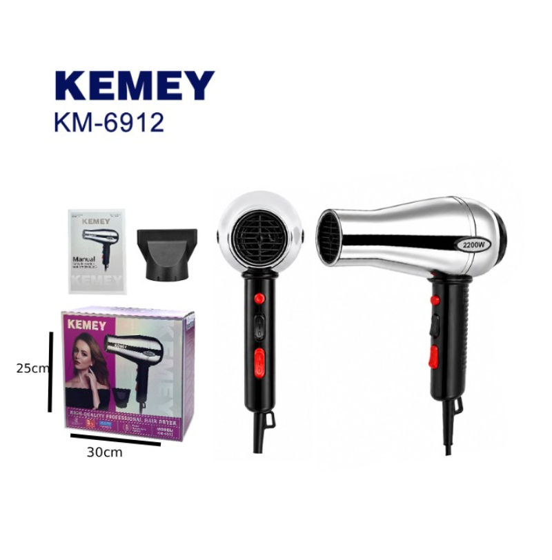 Kemei Επαγγελματικό Πιστολάκι Μαλλιών 2200W KM-6912 - Professional Hair Dryer 2200W - Image 3