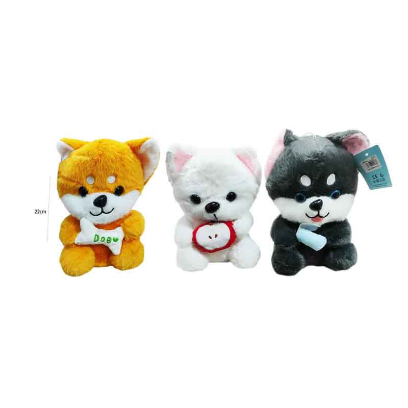 Λούτρινο Αρκουδάκι Σκυλάκι με Κόκαλο - Dog Plush Toy with Bone - Image 2