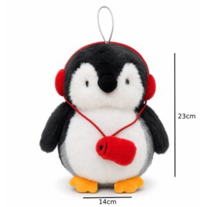 Alternative view of Λούτρινος Πιγκουίνος με Ακουστικά 23cm - Plush Penguin with Headphones