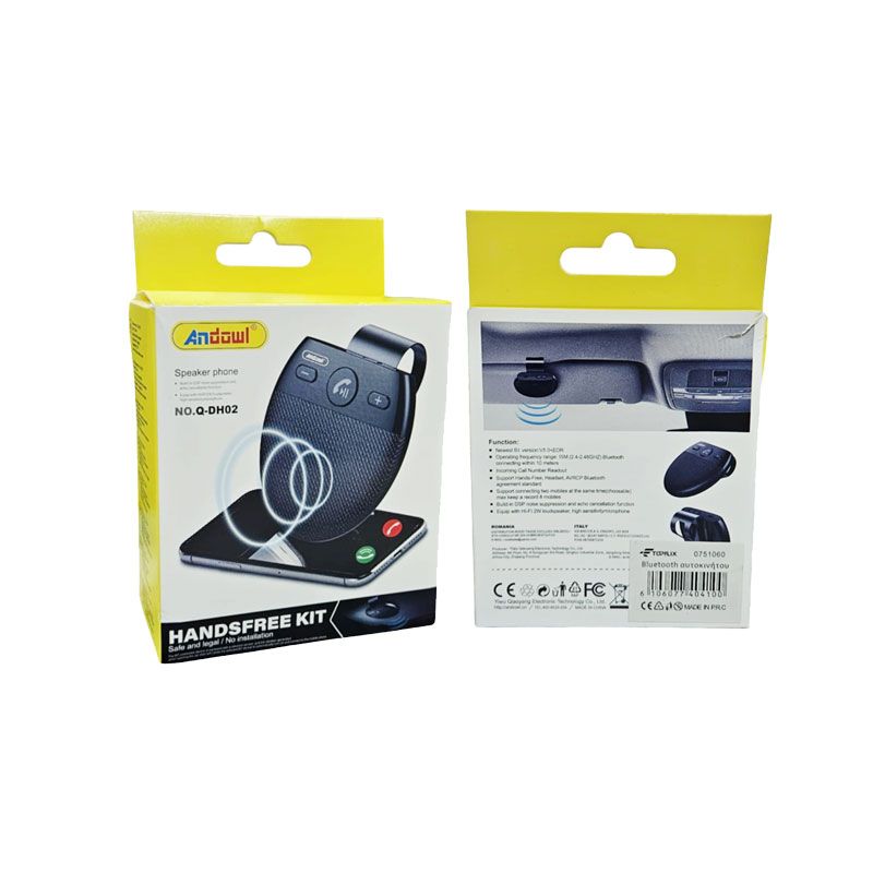 Andowl Σύστημα Ανοιχτής Ακρόασης Bluetooth Αυτοκινήτου Q-DH02 - Car Bluetooth Handsfree Kit - sukki.gr