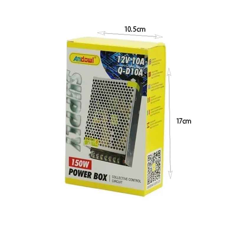 Andowl Τροφοδοτικό για LED 12V-10A 150W Q-D10A - Image 2
