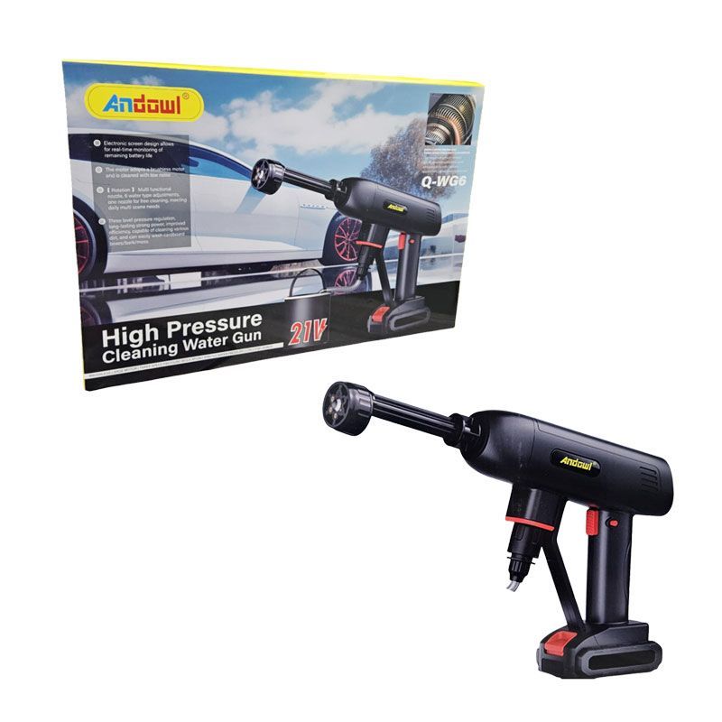 Andowl Πιστόλι Πλυσίματος Υψηλής Πίεσης 21V Q-WG6 - High Pressure Cleaning Water Gun - sukki.gr