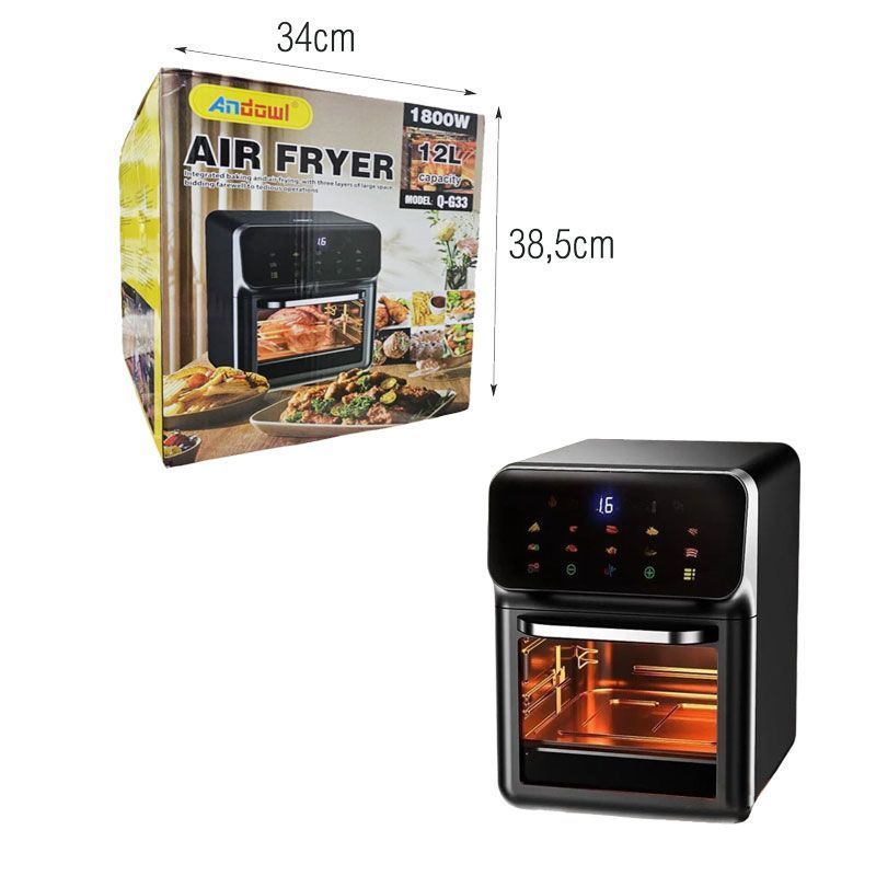 Andowl Φριτέζα Αέρος 1800W 220V 12L με Οθόνη Αφής Q-G33 - Air Fryer - Image 4