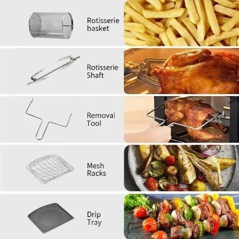 Andowl Φριτέζα Αέρος 1800W 220V 12L με Οθόνη Αφής Q-G33 - Air Fryer - Image 3