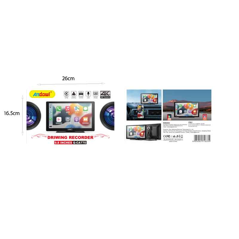 Andowl Κάμερα Καταγραφικό 9.8’’ 4K με Οθόνη Αφής Q-CA770 - Driving Recorder - Image 2