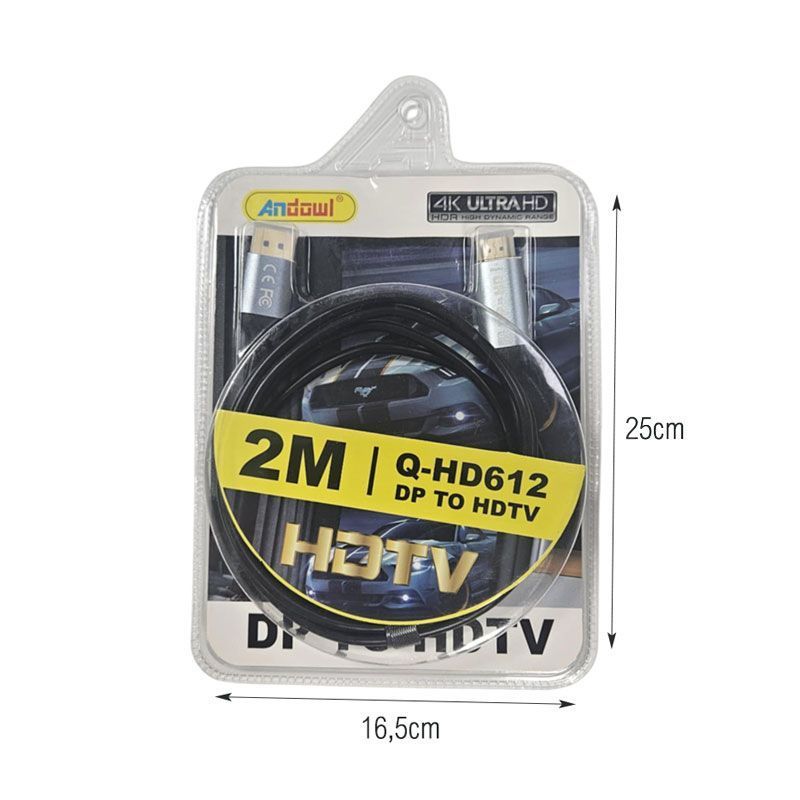 Andowl Καλώδιο Αντάπτορας DP σε HDMI Q-HD612 - DP to HDMI Cable Adapter - Image 2