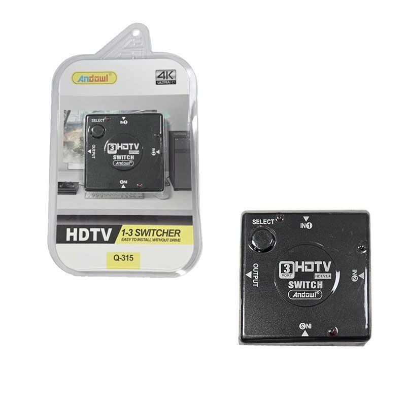 Andowl Διακόπτης HDMI 3 Θυρών 4K Q-315 - HDTV 1-3 Switcher - sukki.gr
