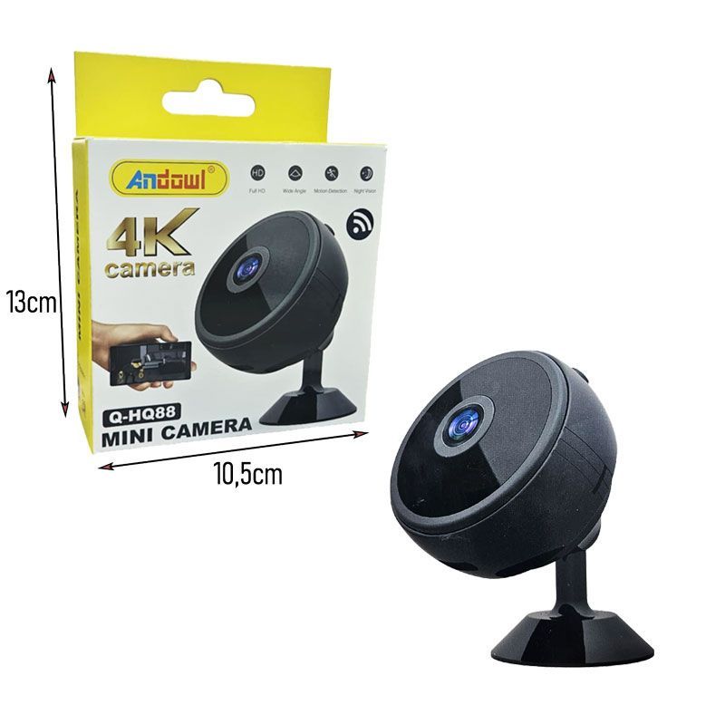Andowl Mini Κάμερα 4K WiFi με Νυχτερινή Όραση & Ανίχνευση Κίνησης Q-HQ88 - 4K WiFi Mini Camera - Image 2