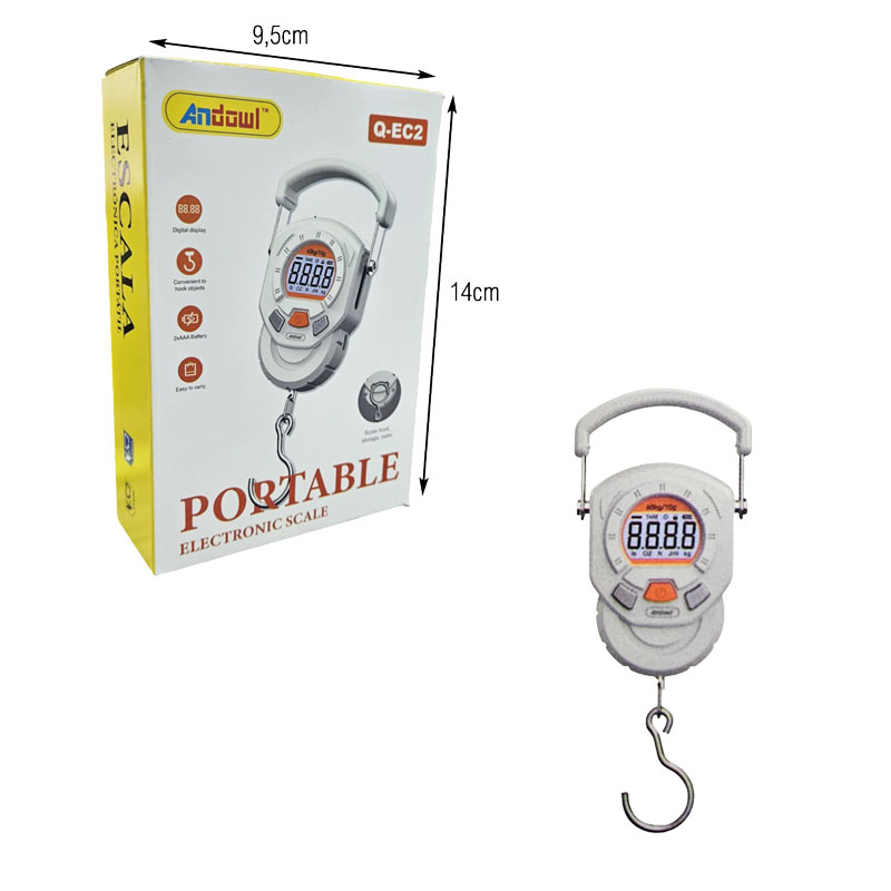 Andowl Ψηφιακή Φορητή Ζυγαριά Ανάρτησης Q-EC2 - Portable Electronic Scale - Image 2