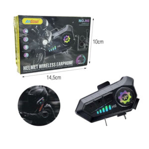 Alternative view of Andowl Ασύρματο Bluetooth Ακουστικό Κράνους Μοτοσικλέτας NO.H6 – Helmet Wireless Earphone