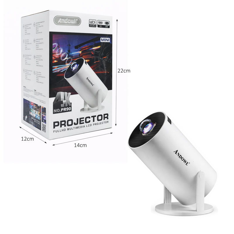 Andowl Μίνι Προβολέας 4K LED Full HD PR90– Mini Projector - Image 2