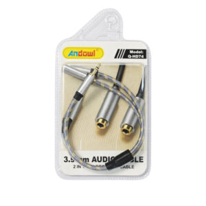 Andowl Καλώδιο Ήχου 3.5mm σε Διπλό 3.5mm Θηλυκό Q-HD74 - Audio Cable - sukki.gr
