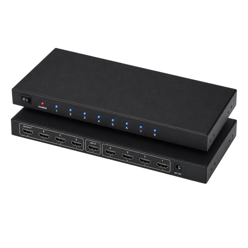 Andowl Διακλαδωτής HDMI 1 σε 8 4K Ultra HD με Υποστήριξη 3D Q-HD2100 - HDMI Splitter - Image 2