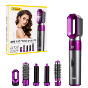 Andowl Πιστολάκι Μαλλιών 5 σε 1 με Αξεσουάρ Styling 1100W Q-M511 - Hot Air Hair Styler with Attachments - sukki.gr