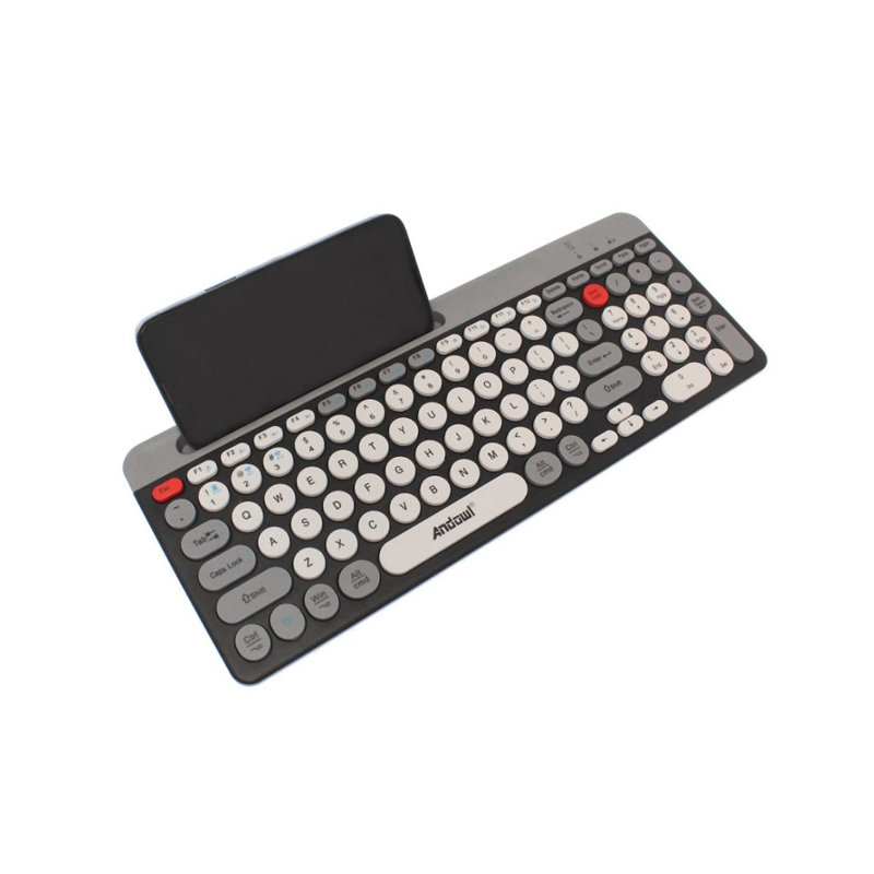 Andowl Ασύρματο Mini Πληκτρολόγιο με Βάση για Tablet και Smartphone QK8066 - Wireless Mini Keyboard with Stand for Tablet and Smartphone - Image 5