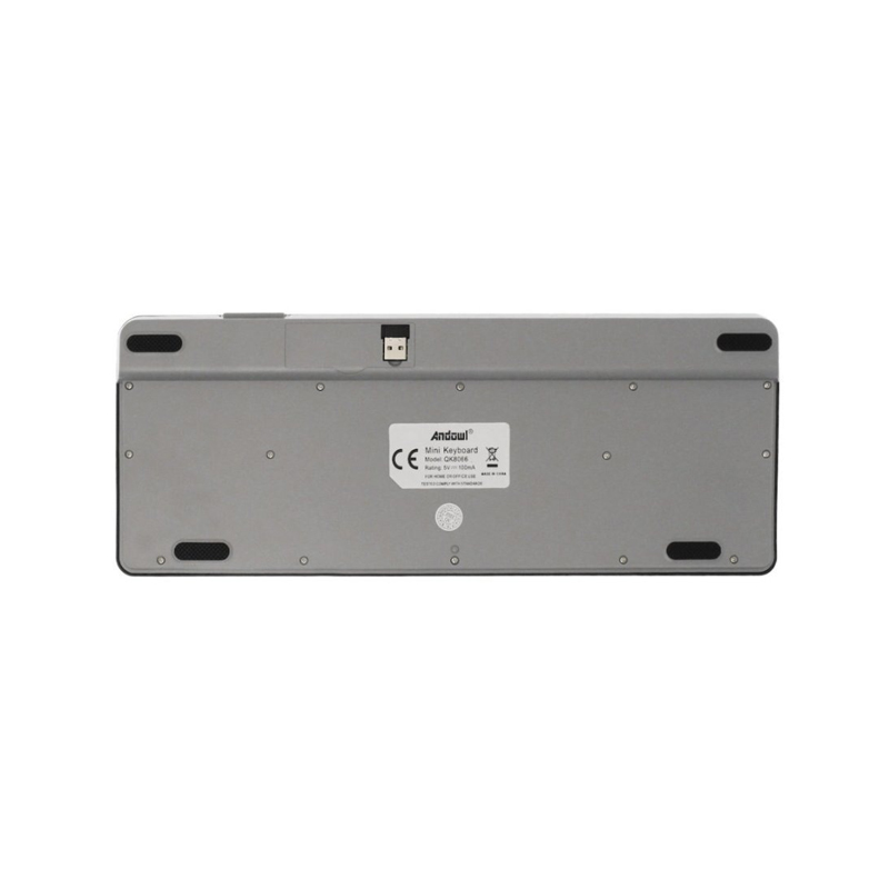 Andowl Ασύρματο Mini Πληκτρολόγιο με Βάση για Tablet και Smartphone QK8066 - Wireless Mini Keyboard with Stand for Tablet and Smartphone - Image 4