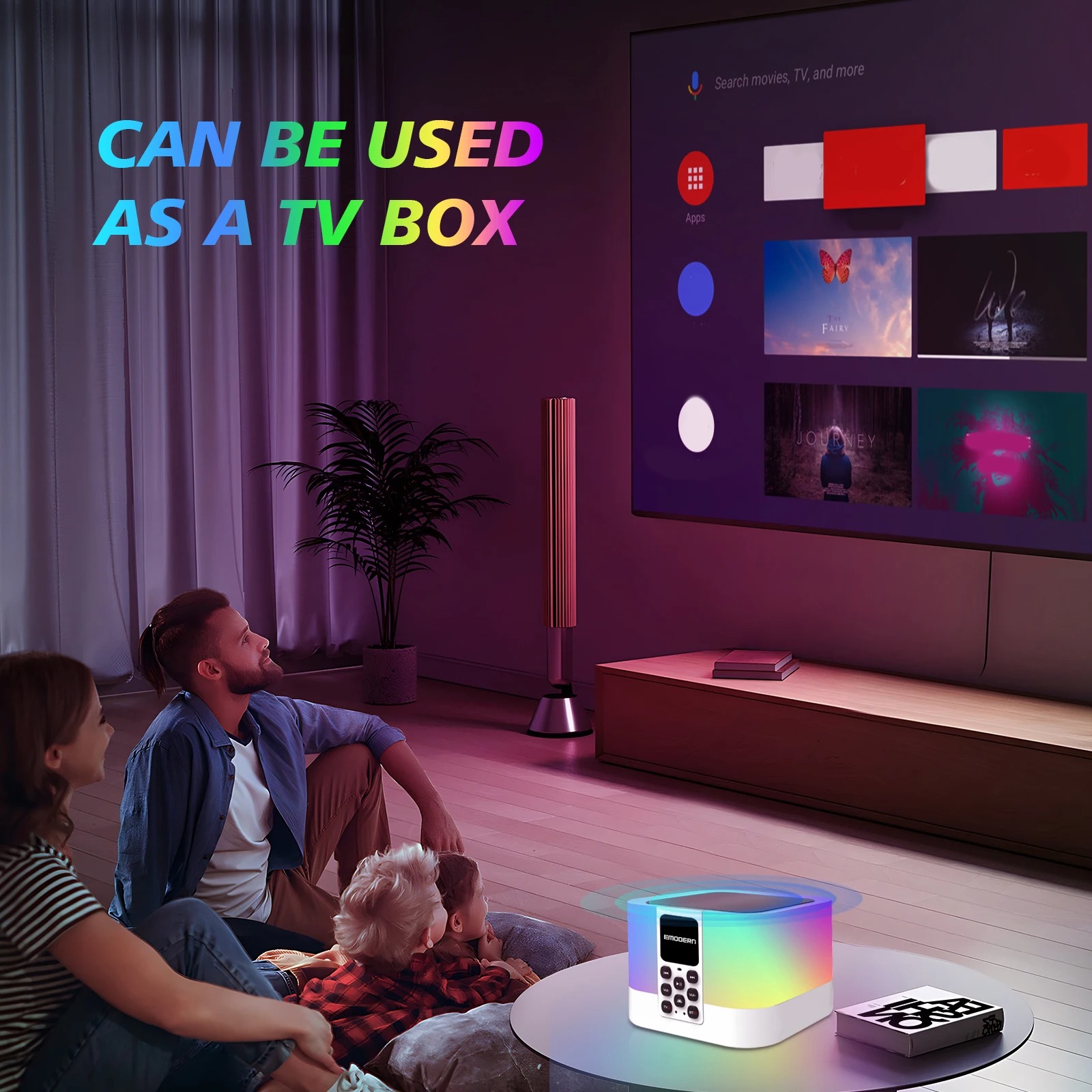 TV Box Και Bluetooth Ηχείο Με Φωτισμό RGB Andowl TV6 Mate - Image 7