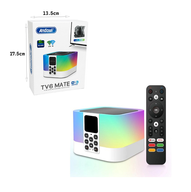 TV Box Και Bluetooth Ηχείο Με Φωτισμό RGB Andowl TV6 Mate - Image 10