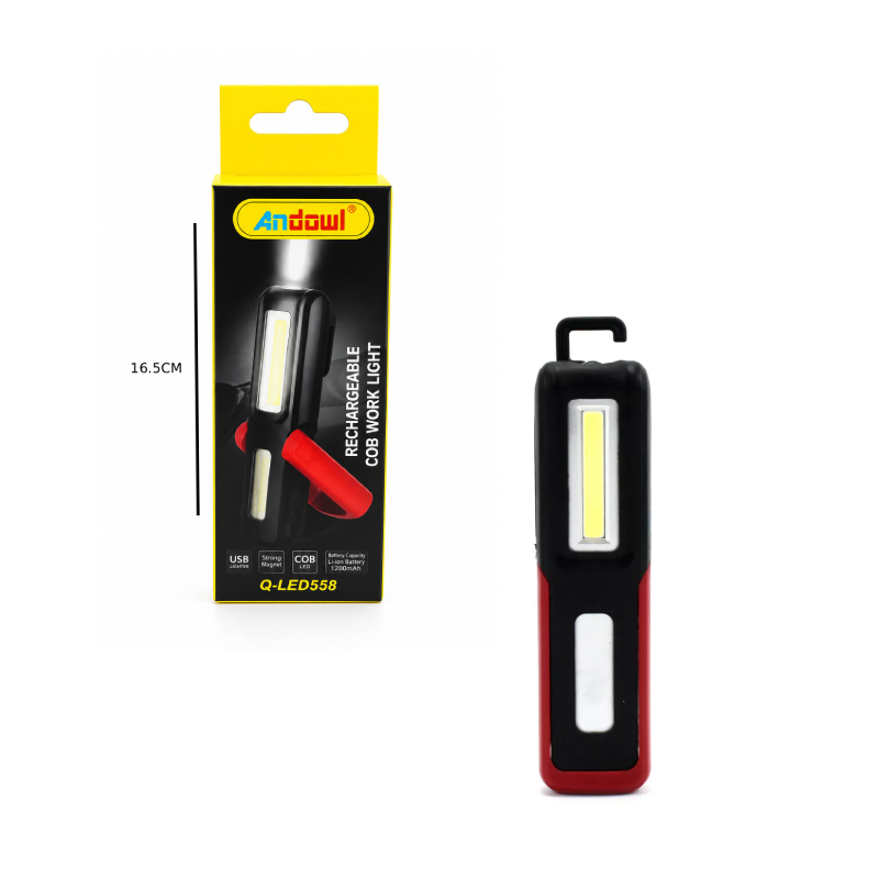 Andowl Επαναφορτιζόμενος φακός εργασίας LED Q-LED558 - Rechargeable Flashlight - Image 4