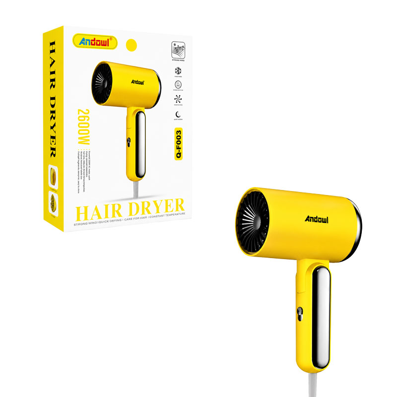 Andowl Πιστολάκι Μαλλιών 2600W Υψηλής Απόδοσης με Ρυθμίσεις Θερμοκρασίας Q-F003 - High Performance Hair Dryer 2600W with Temperature Control - sukki.gr