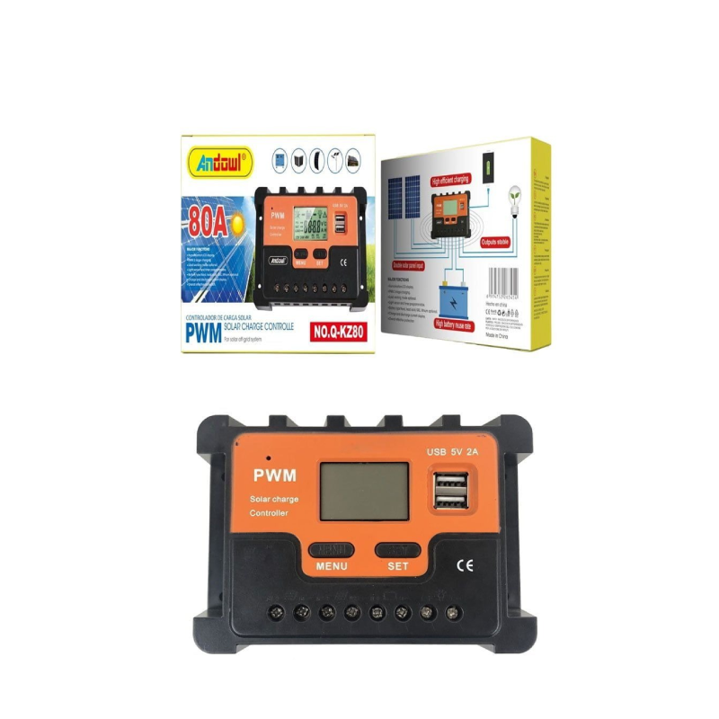 Andowl Q-KZ80 Ρυθμιστής Φόρτισης 80Α - Solar charge control - sukki.gr
