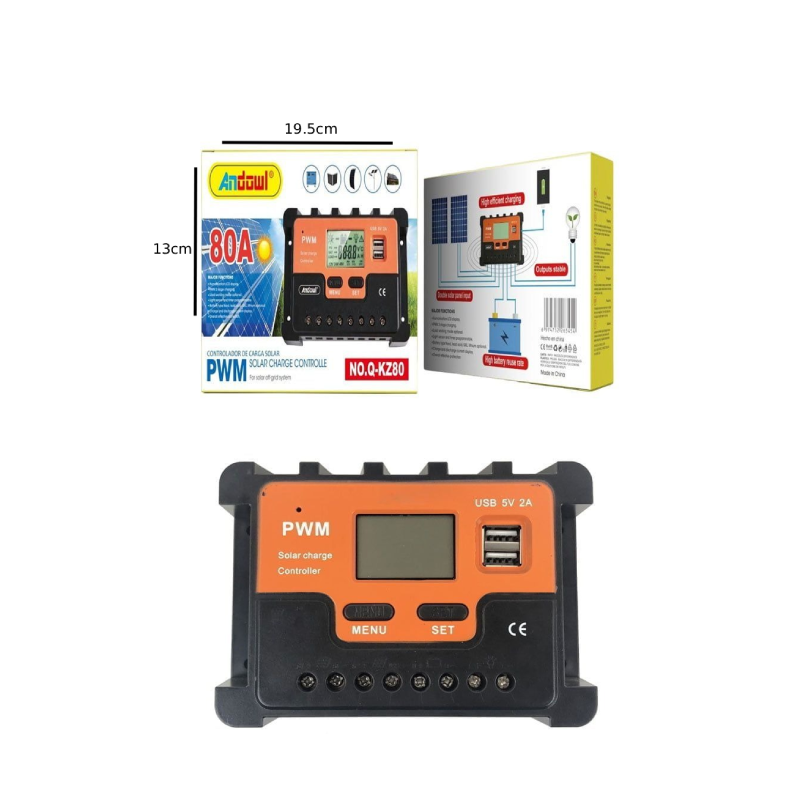 Andowl Q-KZ80 Ρυθμιστής Φόρτισης 80Α - Solar charge control - Image 4