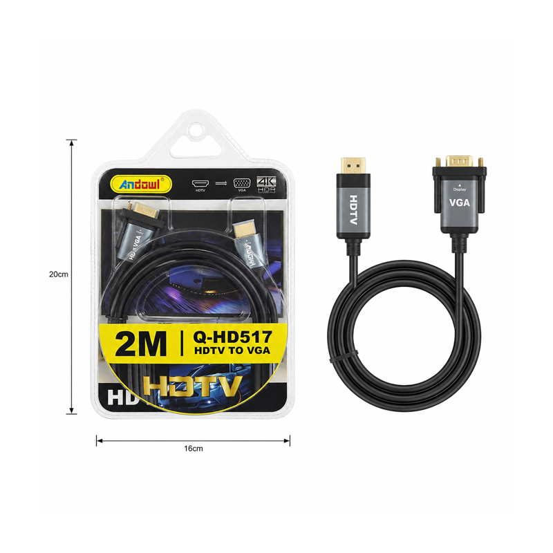 Καλώδιο Μετατροπέας HDMI σε VGA 2 Μέτρα 4K - HDMI to VGA Converter Cable 2M 4K - Image 2