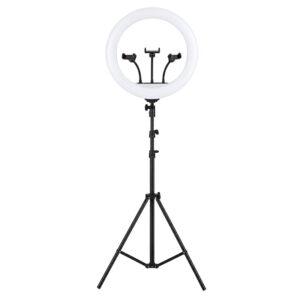Alternative view of Andowl Επαγγελματικό Ring Light LED 18 Ιντσών με Τρίποδο και Βάσεις Κινητού Q-1800 - Professional 18 Inch LED Ring Light with Tripod and Phone Holders