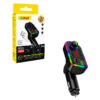Andowl Ασύρματος FM Transmitter Αυτοκινήτου με Bluetooth Φορτιστή USB και RGB Φωτισμό Q-C75 - Wireless Bluetooth FM Transmitter Car Charger - sukki.gr
