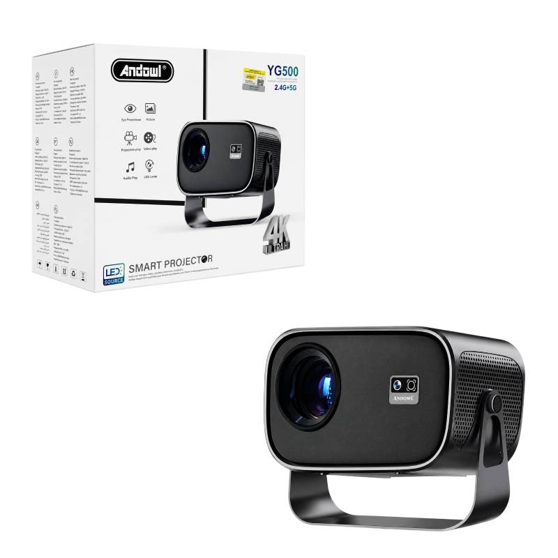 Andowl Έξυπνος Προβολέας 4K WiFi 2.4G+5G Android YG500 - Smart Projector