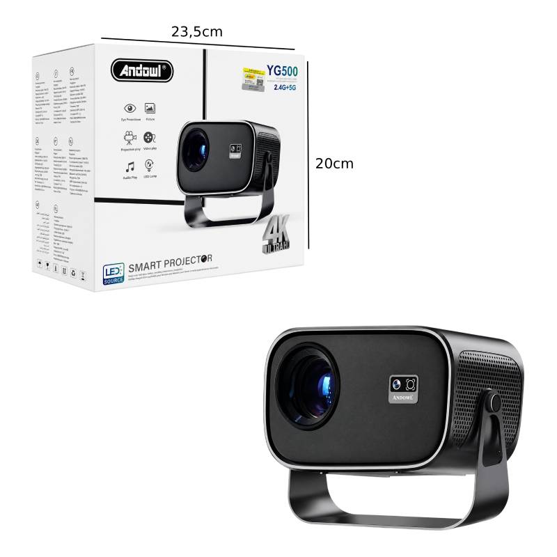 Andowl Έξυπνος Προβολέας 4K WiFi 2.4G+5G Android YG500 - Smart Projector - Image 4