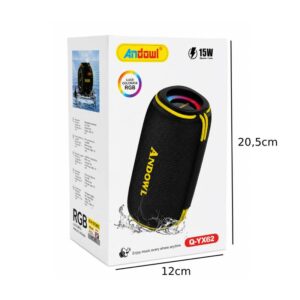 Alternative view of Andowl Φορητό Ασύρματο Ηχείο Bluetooth RGB 15W IPX6 Q-YX62 - Portable Bluetooth RGB Speaker