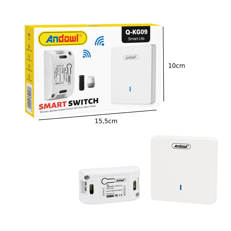 Andowl Έξυπνος Διακόπτης WiFi Smart Switch Q-KG09 - WiFi Smart Switch - Image 3