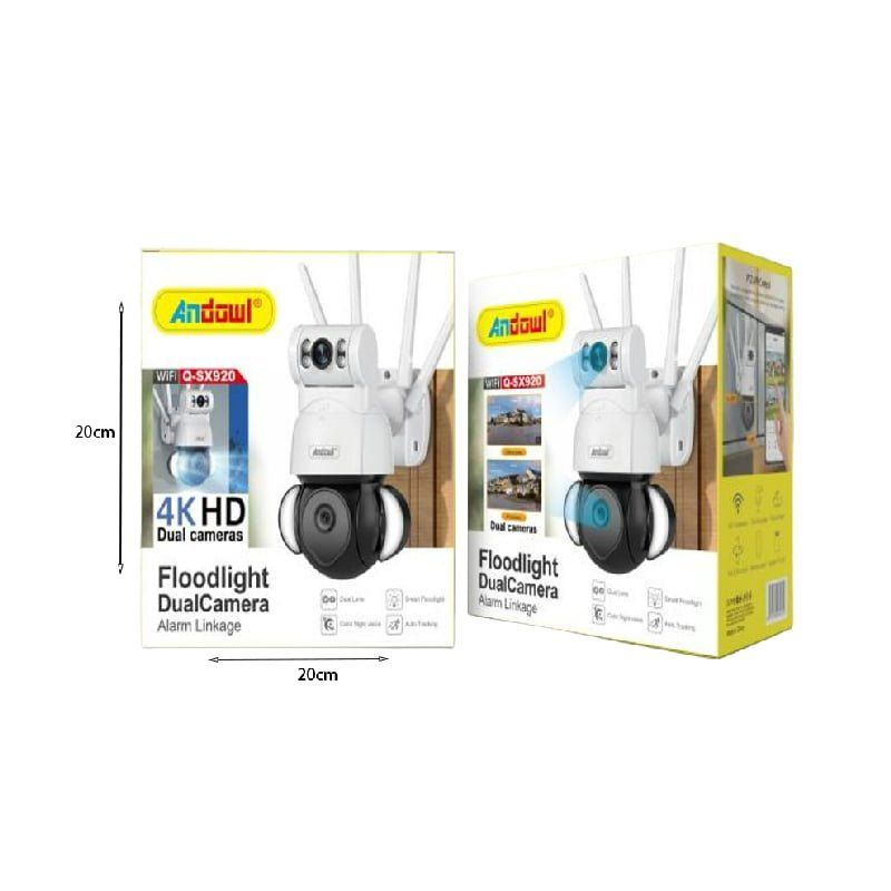 Andowl IP Κάμερα Παρακολούθησης Wi-Fi 4K Αδιάβροχη με Αμφίδρομη Επικοινωνία Q-SX920 - Foodlight Dual Camera - Image 4