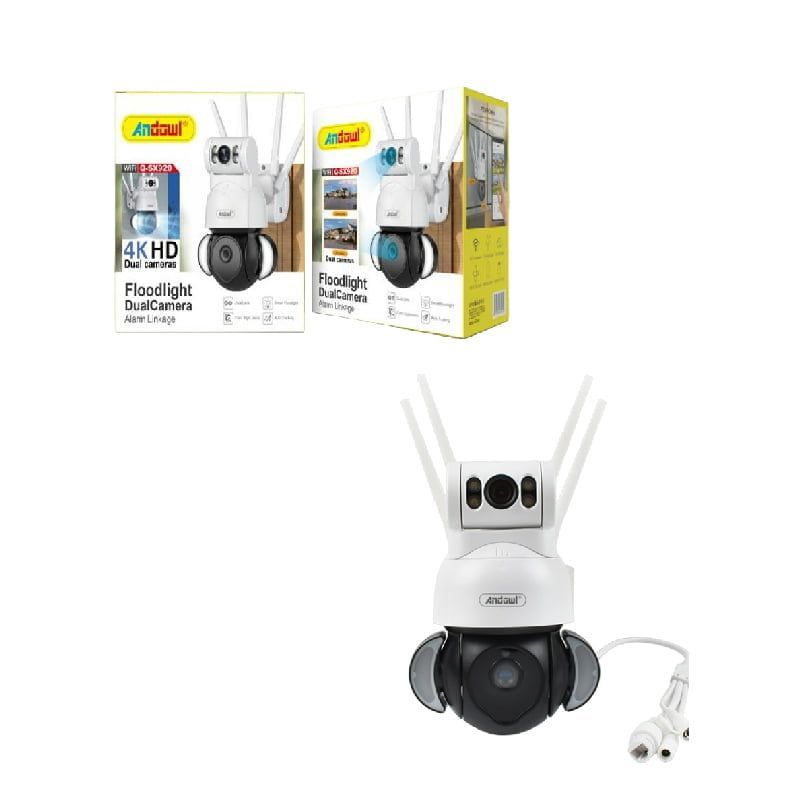 Andowl IP Κάμερα Παρακολούθησης Wi-Fi 4K Αδιάβροχη με Αμφίδρομη Επικοινωνία Q-SX920 - Foodlight Dual Camera - sukki.gr