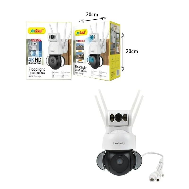 Andowl IP Κάμερα Παρακολούθησης Wi-Fi 4K Αδιάβροχη με Αμφίδρομη Επικοινωνία Q-SX920 - Foodlight Dual Camera - Image 5
