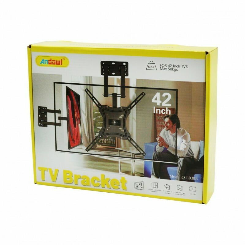 Andowl Q-L030B Βάση Τηλεόρασης Τοίχου με Βραχίονα έως 42" και 50kg 14-42Inch - TV Stand Wall Mount Bracket - Image 6