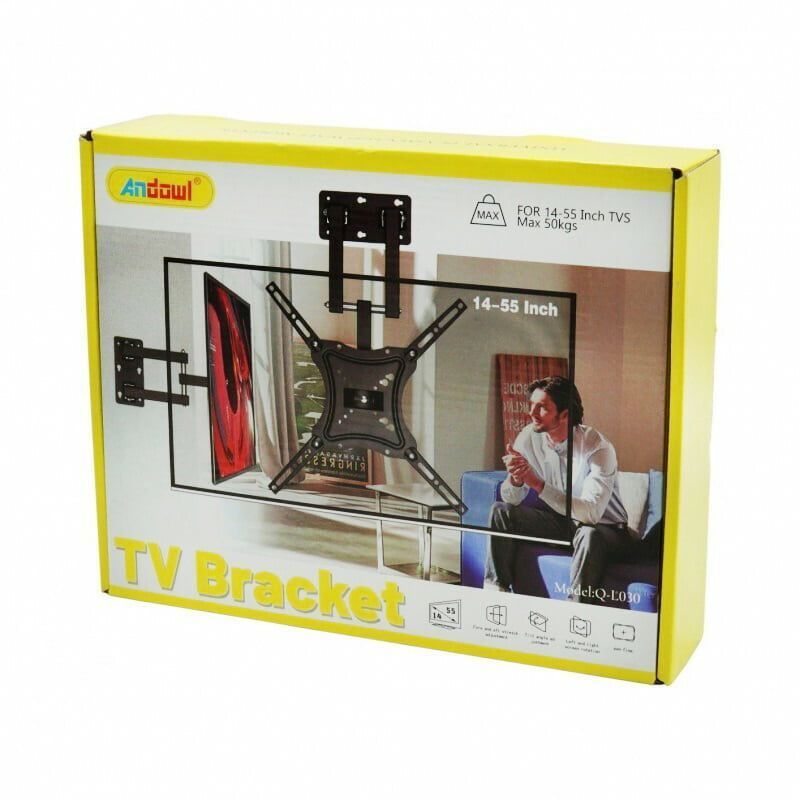 Andowl Q-L030 Βάση Τηλεόρασης Τοίχου έως 55" και 50kg 14-55Inch - TV Stand Wall Mount Bracket - Image 2