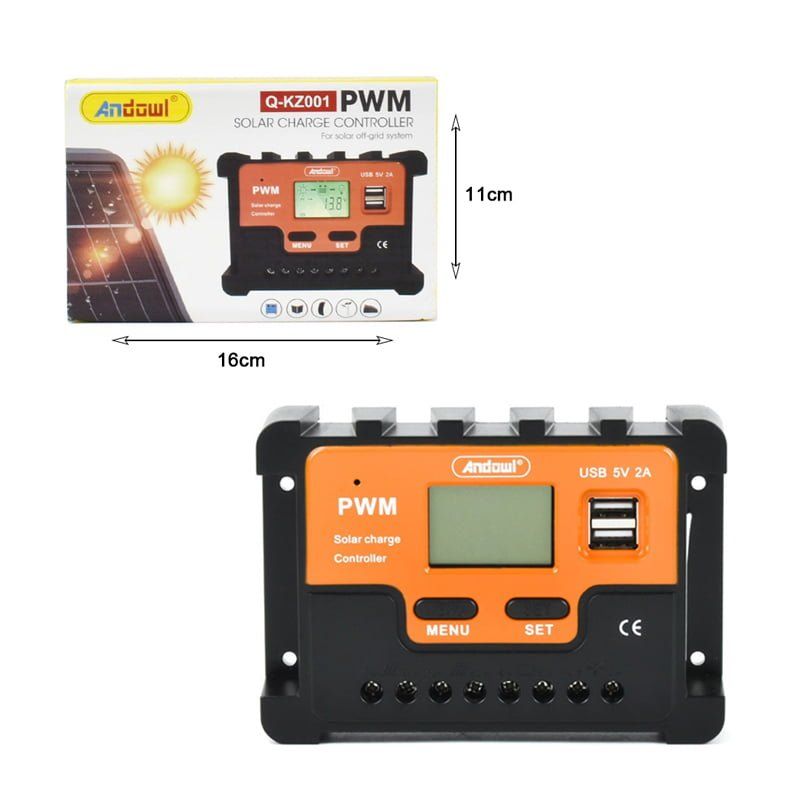 Andowl Q-KZ001 Ρυθμιστής Φόρτισης PWM 12V/24V 15A - Solar charge controller - Image 5