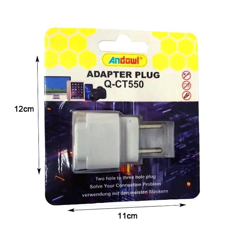 Andowl Αντάπτορας Πρίζας Q-CT550 - Adapter Plug - Image 2