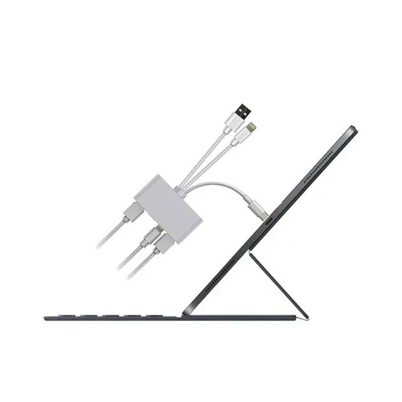 Andowl 5 σε 1 Lightning+Type C+USB A Card Reader με 3 Καλώδια Andowl Q-Z09 - 3-wire 5 in 1 card reader Q-Z09 - Image 5