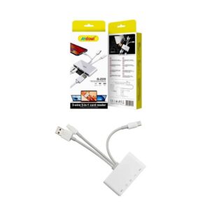 Andowl 5 σε 1 Lightning+Type C+USB A Card Reader με 3 Καλώδια Andowl Q-Z09 - 3-wire  5 in 1 card reader Q-Z09 - sukki.gr