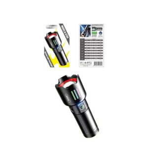 Ισχυρός Φακός Χειρός Επαναφορτιζόμενος LED Laser Andowl Q-ST80 - Strong Light Flashlight - sukki.gr