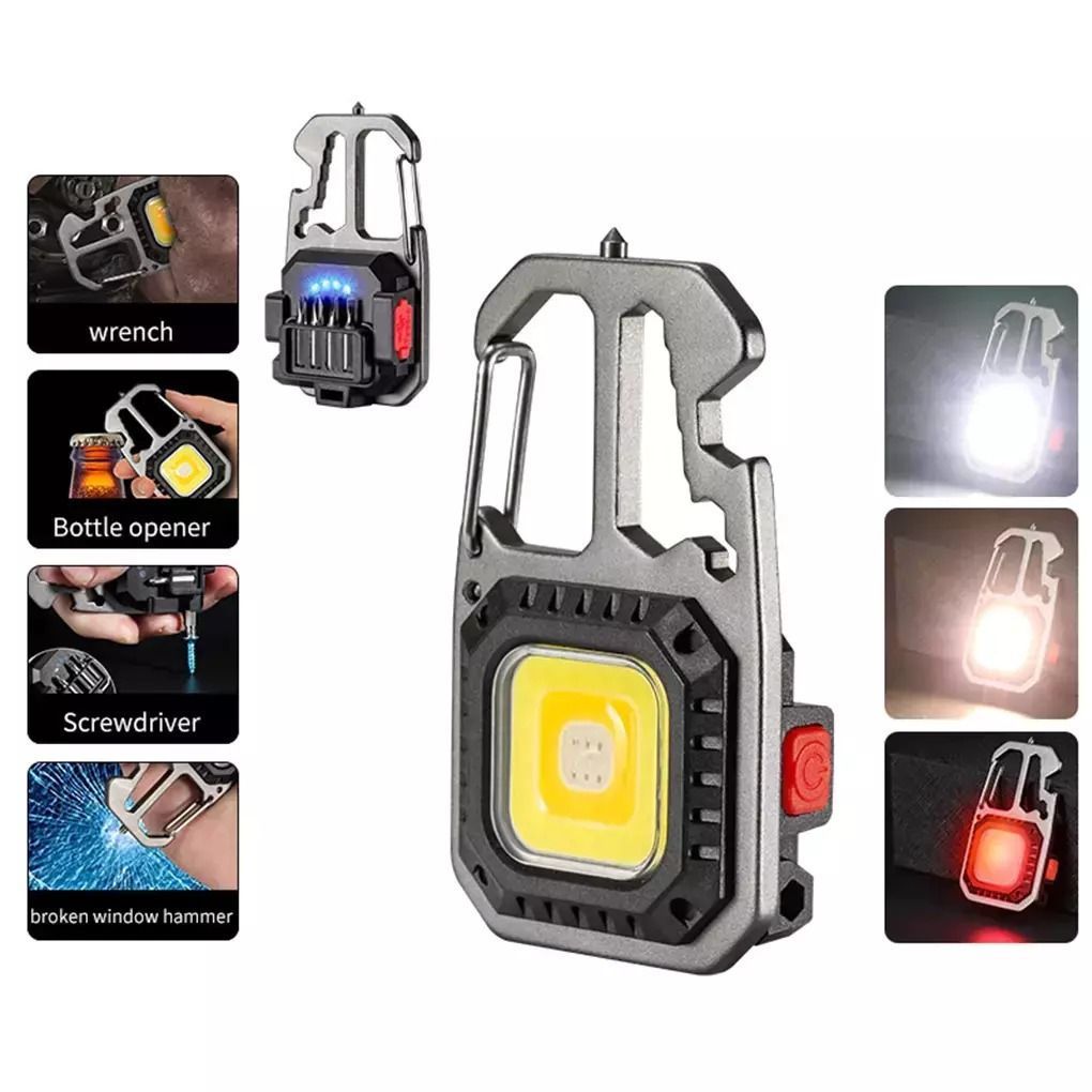 Andowl Πολυεργαλείο Μπρελόκ Φακός Q-D911 - Cob rechargeable keychain light - sukki.gr