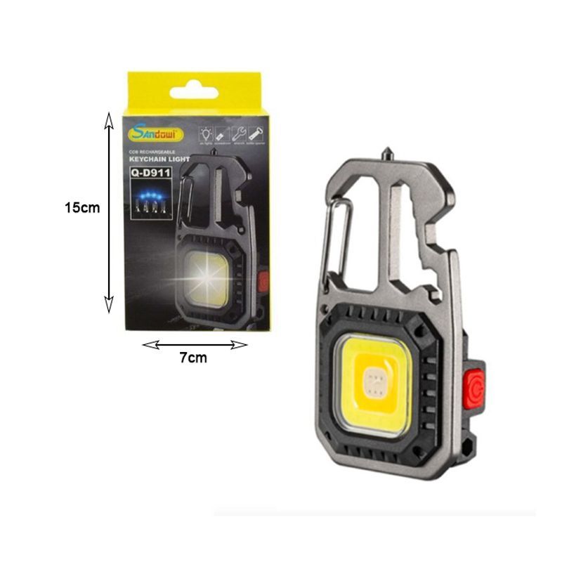 Andowl Πολυεργαλείο Μπρελόκ Φακός Q-D911 - Cob rechargeable keychain light - Image 5